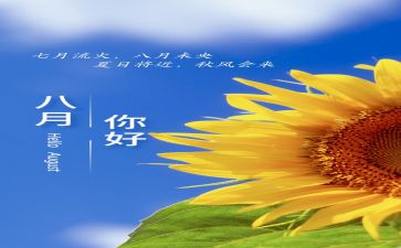 8月的工作计划6篇