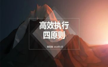 高效执行力的心得体会5篇